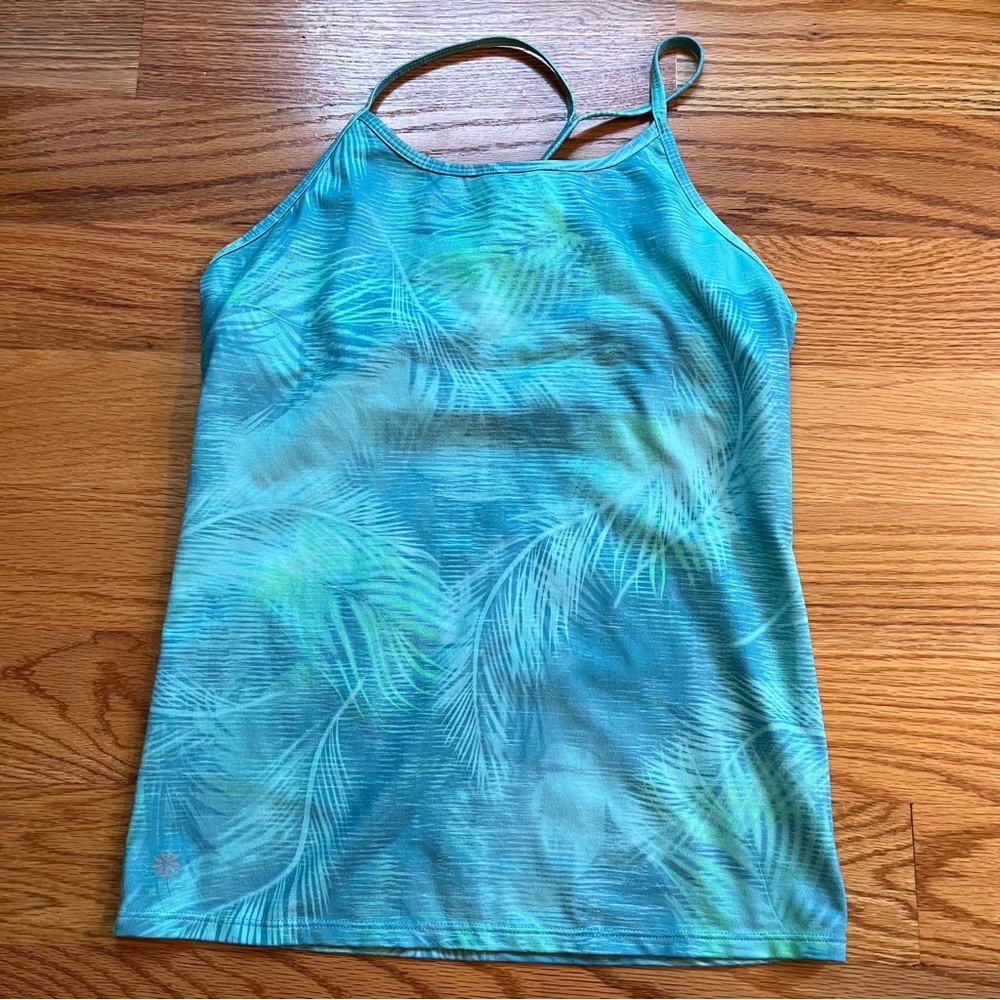 Athleta Girl palm frond print workout tank size XL / 14
